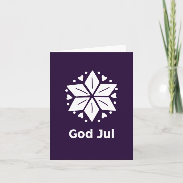 Carte God Jul, Noël suédois (Devant)