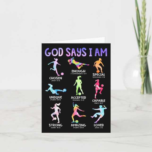 Carte God Says I Am Christian Filles Adolescentes Enfant (Devant)