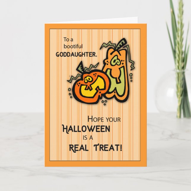 Carte Godgirl Citrouilles Halloween (Devant)