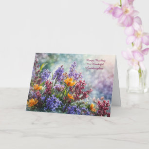 Carte Godgirl Joyeux Anniversaire Joli Jardin Fleuri