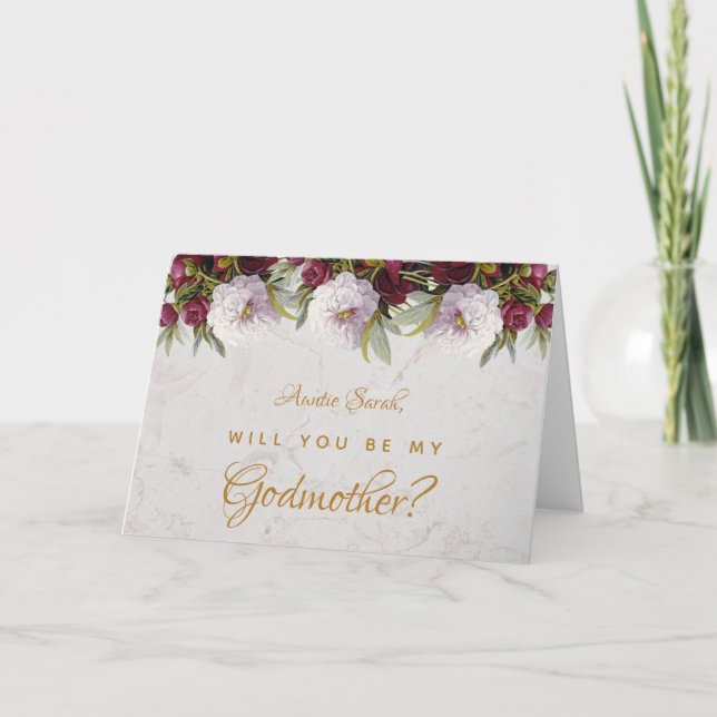 Carte Godmère Proposition Floral Bourgogne Peonies Marbr (Devant)