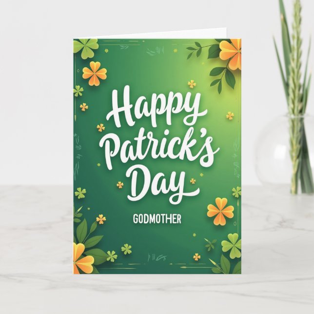 Carte Godmother Patrick Day Green Card (Devant)