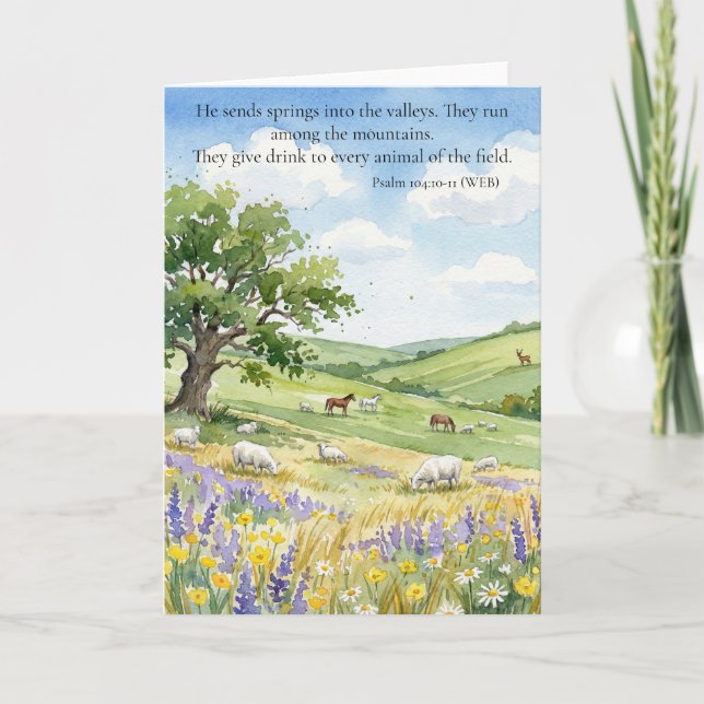 Carte God's Provision: Psalm 104:10-11  (Devant)