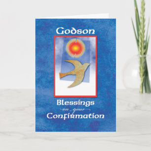 Carte Godson Confirmation Dove on Blue