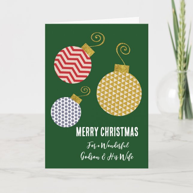 Carte Godson et sa femme Joyeux Noël (Devant)