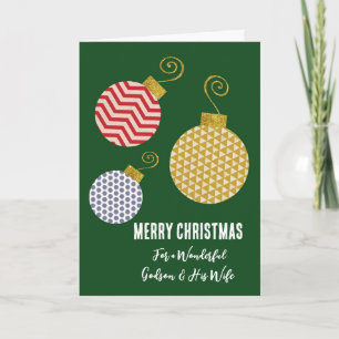 Carte Godson et sa femme Joyeux Noël