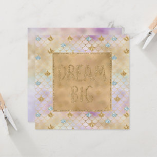 Carte Gold Aqua Parties scintillant Dream Purple Sirène