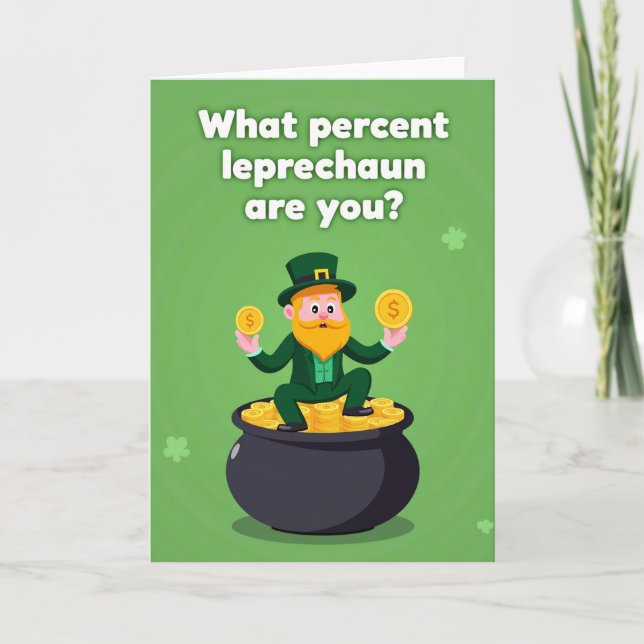 Carte Gold Coins Leprechaun Fun Card (Devant)