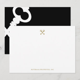 Carte Gold Crossed Skeleton Keys