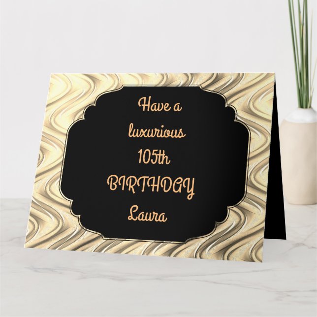 Carte Gold de luxe personnalisé 105e anniversaire (Devant)