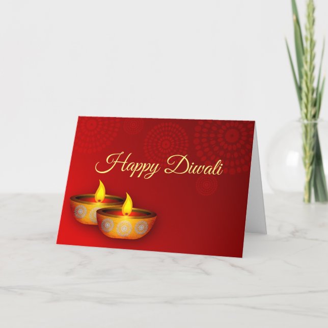 Carte Gold Diyas sur rouge (Devant)