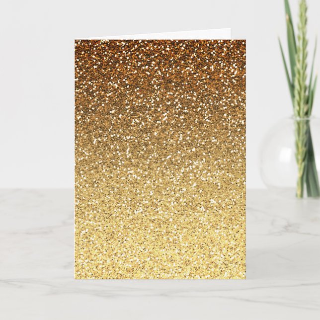Carte Gold Faux Parties scintillant Ombre (Devant)