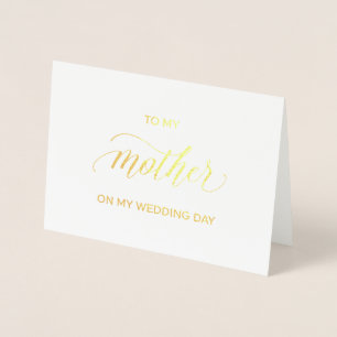 Carte Gold Foil à ma mère le jour de mon mariage