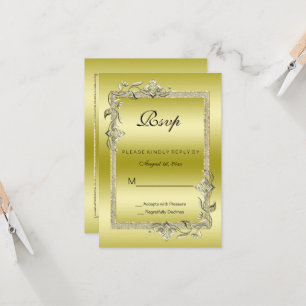 Carte Gold Gem & Parties scintillant 50ème Mariage d'or 