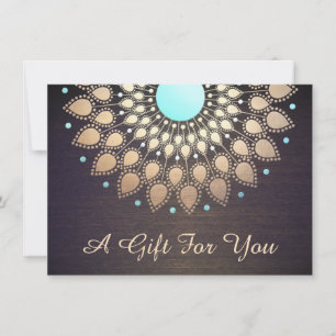 Carte Gold Lotus massothérapeute certificat cadeau