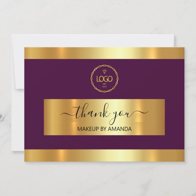 Carte Gold Marsala Merci Business Insert (Devant)