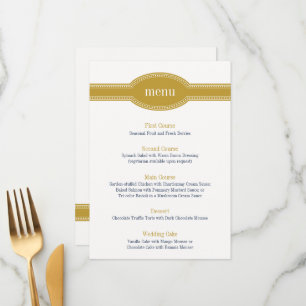 Carte Gold Menu, Collection Mariage Caroline