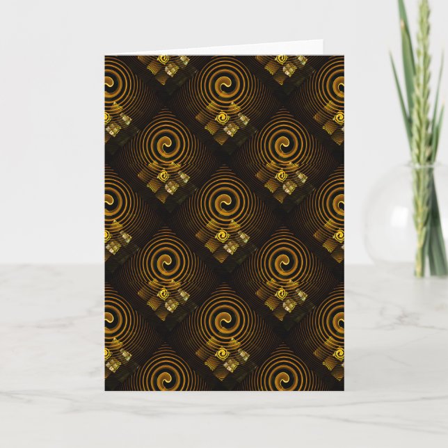 Carte Gold Modern Boho Elegant Abstract Art Pattern #502 (Devant)