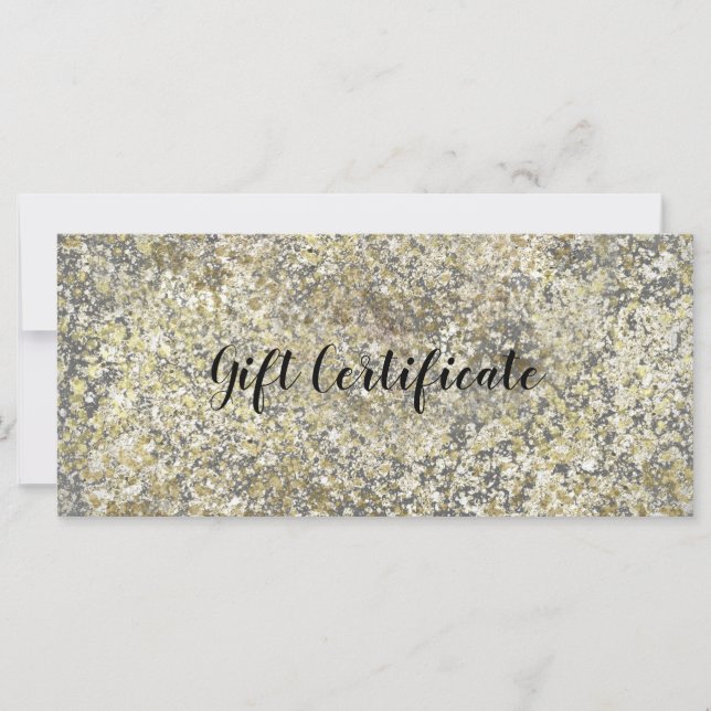 Carte Gold Parties scintillant Crackle Moderne Chic Cert (Devant)