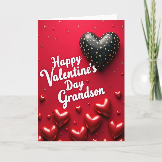 Carte Gold Polka Dot Heart Card (Devant)