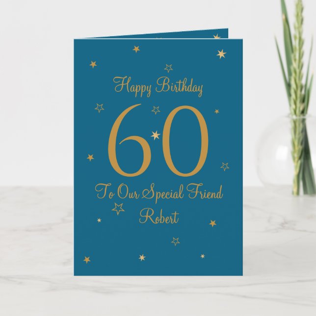 Carte Gold Star 60th Birthday Card (Devant)