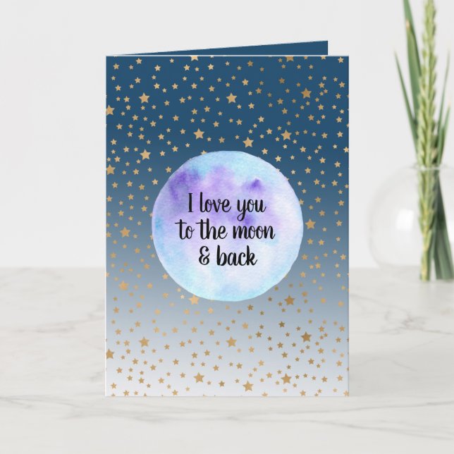 Carte Gold Stars Moon (Devant)