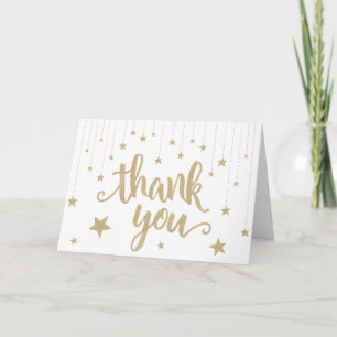Carte Gold Twinkle Twinkle Little Star Merci