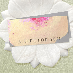 Carte Gold Watercolor Grand certificat cadeau d'art flor
