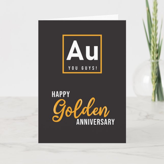 Carte Golden Anniversary 50 Years Card - Fun Element (Devant)