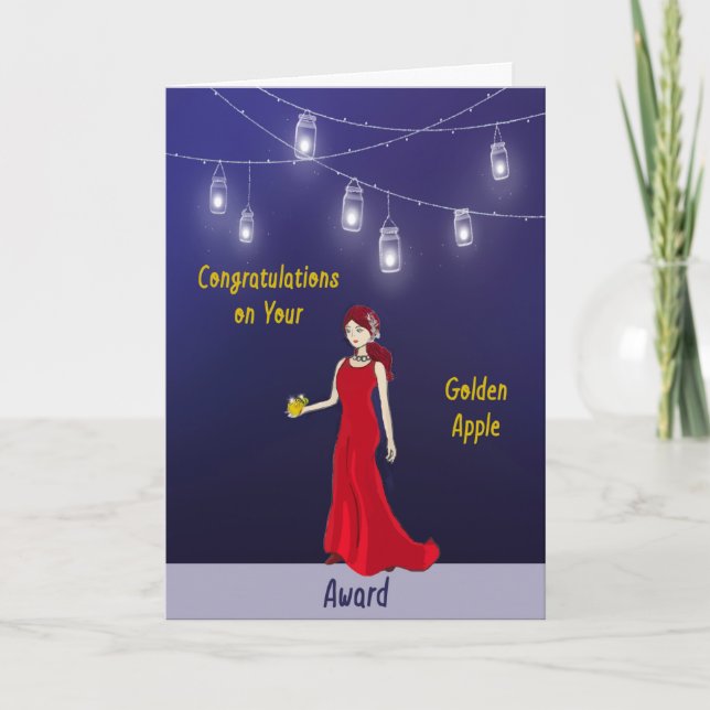 Carte Golden Apple Teacher's Award (Devant)