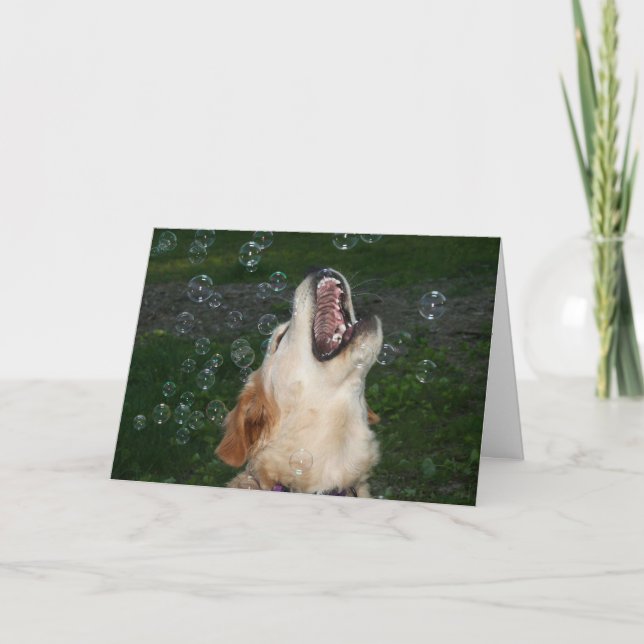 Carte Golden Bubbling avec Joy Anniversaire (Devant)