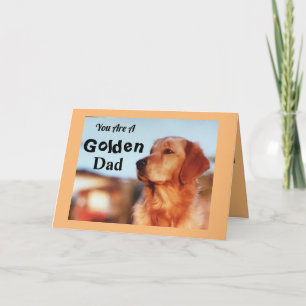 Carte Golden Dad Father Golden Retriever Dog Champion