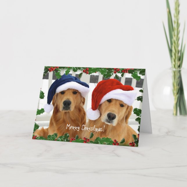 Carte Golden Joyeux voeux de Noël (Devant)