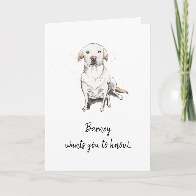 Carte Golden Labrador récupérateur customisé la fête des (Devant)