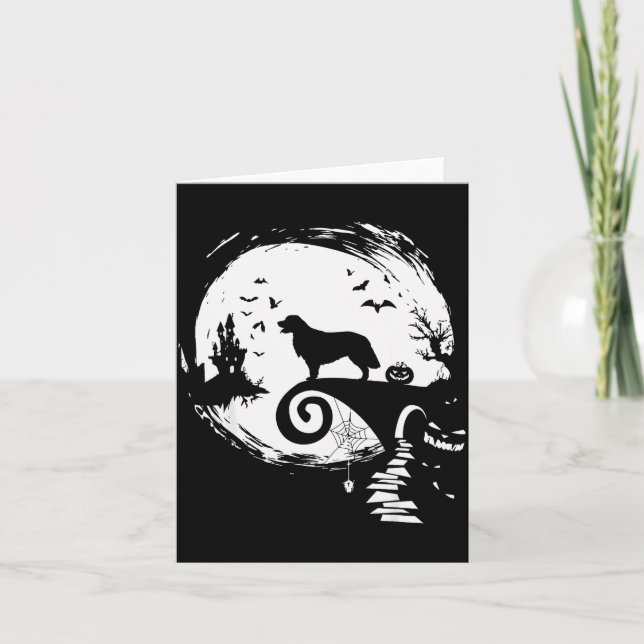 Carte Golden Retriever And Moon Halloween Costume Dog Lo (Devant)