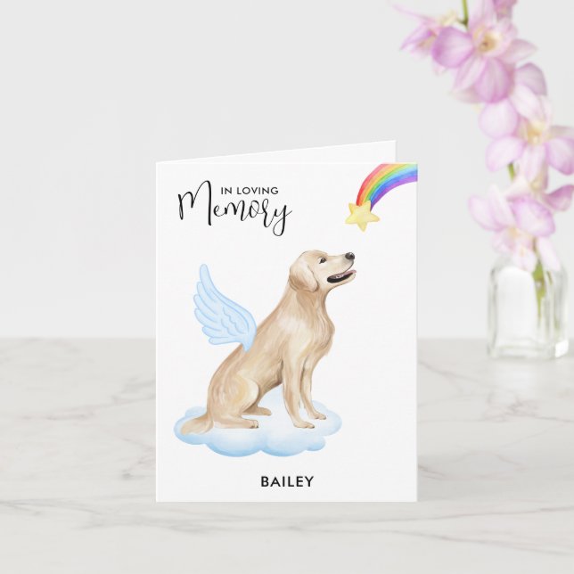 Carte Golden Retriever Angel Chien Perdre Animal Sympath (Orchidée)