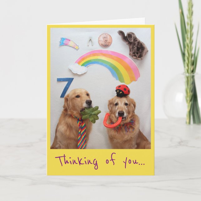 Carte Golden Retriever Bonne chance (Devant)
