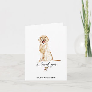 Carte Golden Retriever Chien Paw Puppy Animaux Anniversa