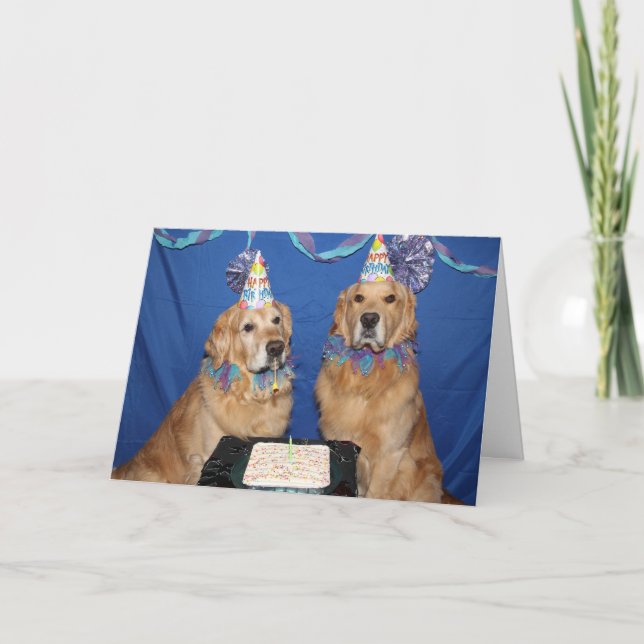 Carte Golden Retriever Doggone Anniversaire (Devant)