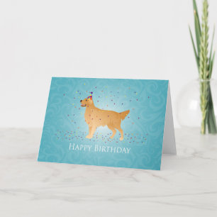 Carte Golden Retriever Happy Birthday Design