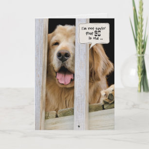 Carte Golden Retriever humour pour 60e anniversaire