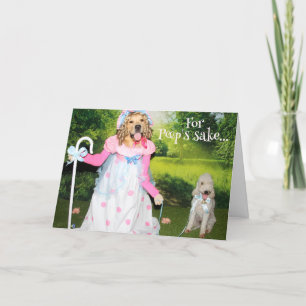 Carte Golden Retriever Little Bo Peep Pâques