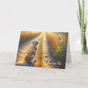 Carte Golden Retriever Missing You