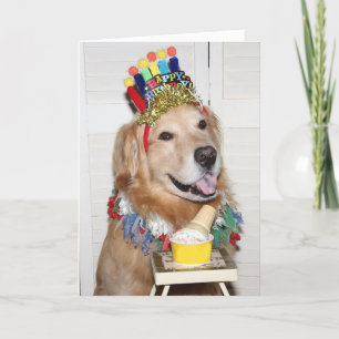 Carte Golden Retriever Paw-some Anniversaire