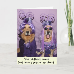 Carte Golden Retriever Peindre le monde violet Anniversa