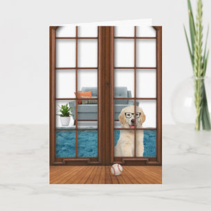 Carte Golden Retriever pense à vous