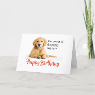 Carte Golden Retriever Puppy Joyeux anniversaire