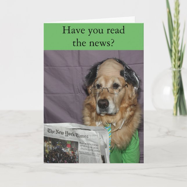 Carte Golden Retriever Top Papa Fête des pères Nouvelles (Devant)