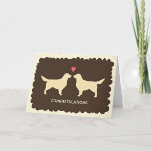 Carte Golden Retrievers Mariage Félicitations