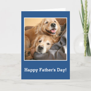 Carte Golden Retrivers Snuching Avec La Fête des pères P